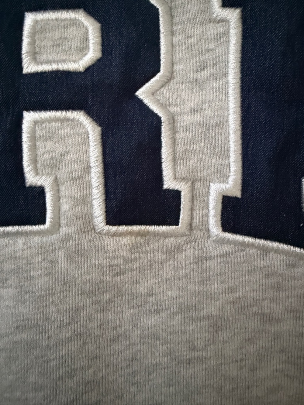Gray Crewneck Sweatshirt with Navy 'PARKE' Arch Logo - Picture 2 of 3